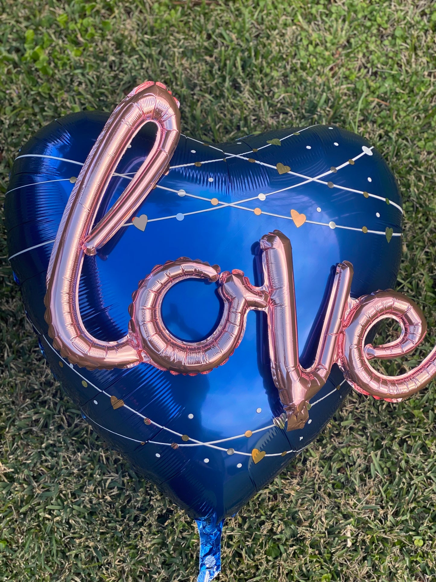 36" Multi Balloon Navy Love